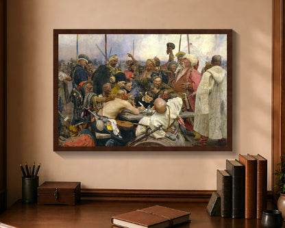 reply of the zaporozhian cossacks fc 16x24 brown