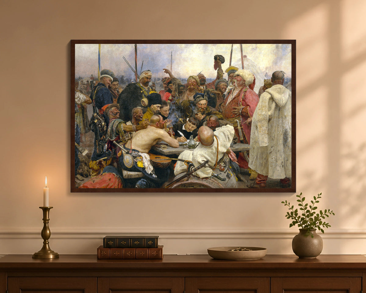 reply of the zaporozhian cossacks fc 24x36 brown