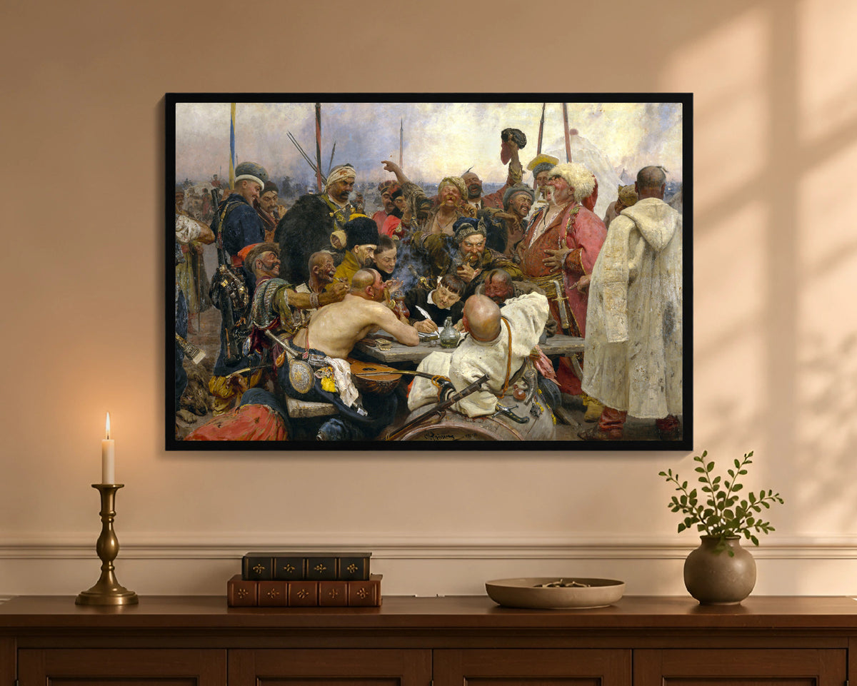 reply of the zaporozhian cossacks fp 24x36 black