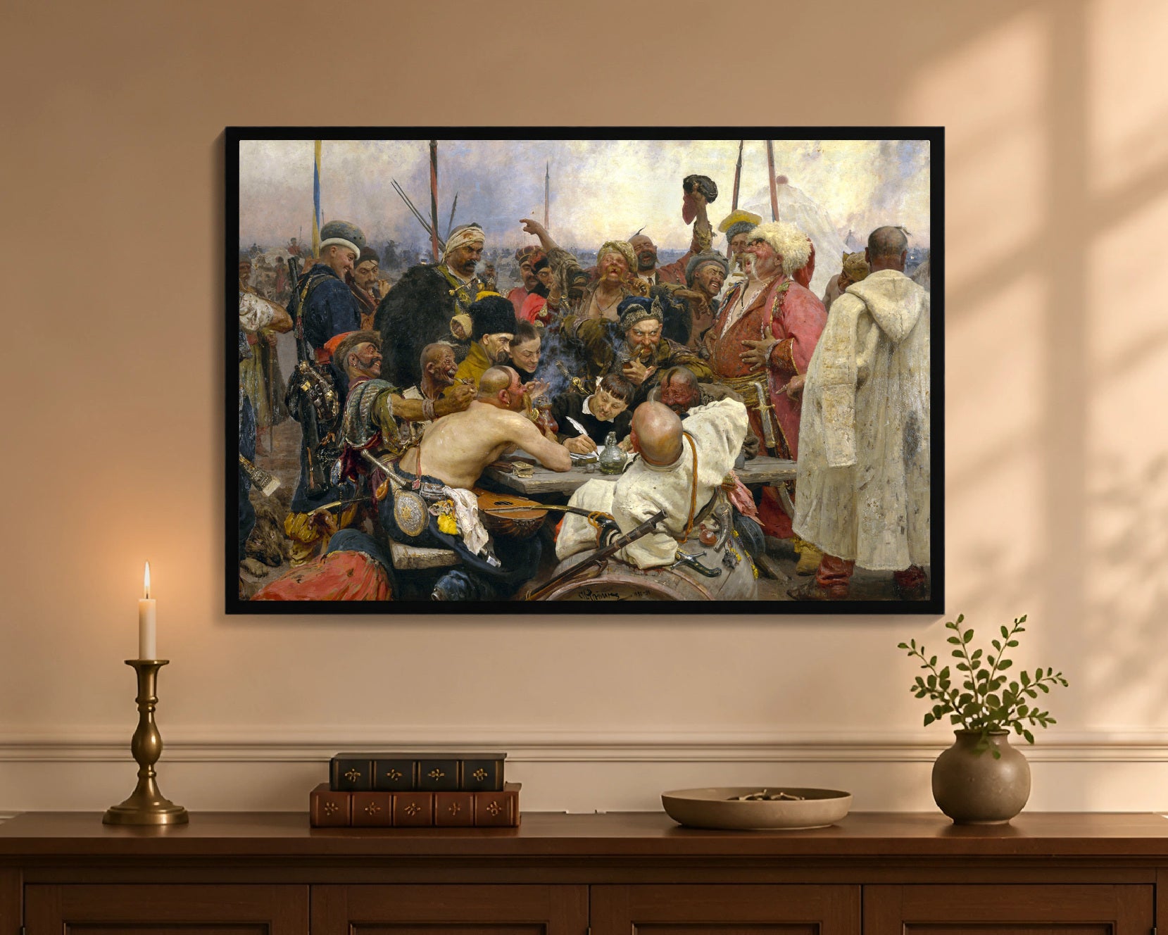 reply of the zaporozhian cossacks fp 24x36 black