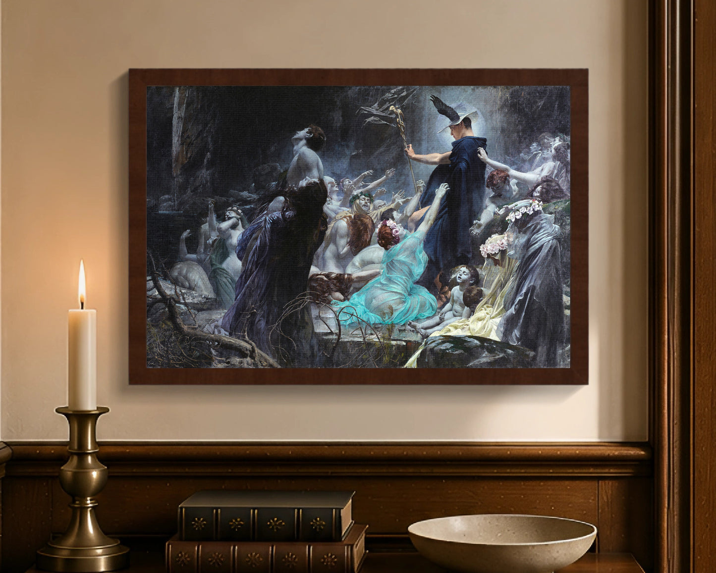 souls on the banks of the acheron fc 12x18 brown