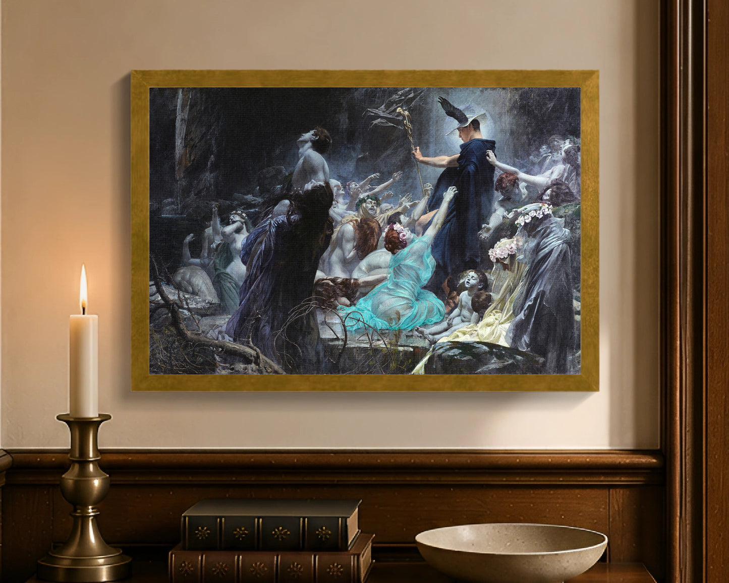 souls on the banks of the acheron fc 12x18 gold