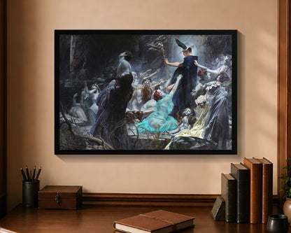 souls on the banks of the acheron fc 16x24 black