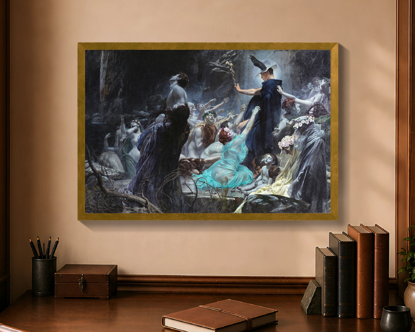 souls on the banks of the acheron fc 16x24 gold