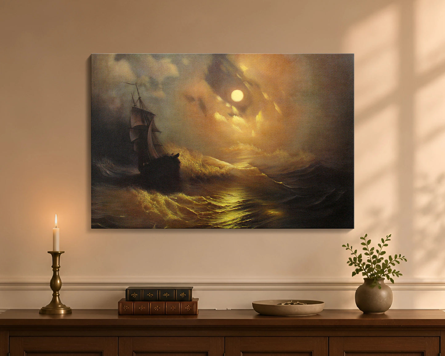 stormy sea at night cw 24x36