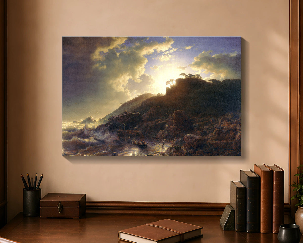 sunset after a storm on the coast of sicily cw 16x24