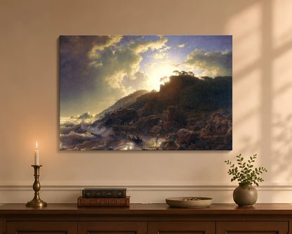 sunset after a storm on the coast of sicily cw 24x36