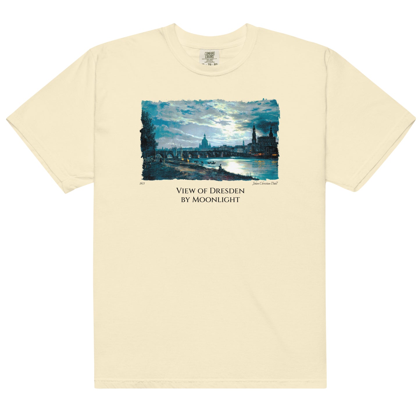 View of Dresden by Moonlight - Fine Art T-Shirt