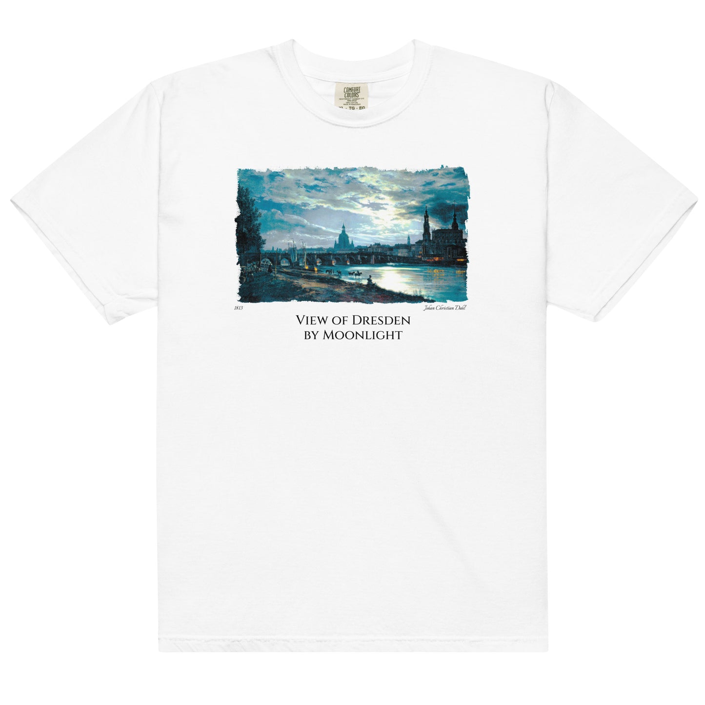 View of Dresden by Moonlight - Fine Art T-Shirt