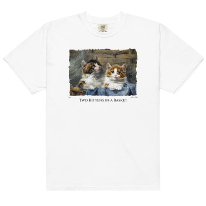 Two Kittens in a Basket - Fine Art T-Shirt