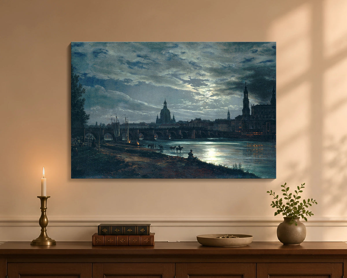 view of dresden by moonlight cw 24x36