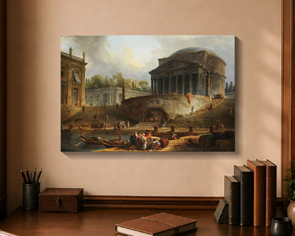 view of the port of ripetta cw 16x24