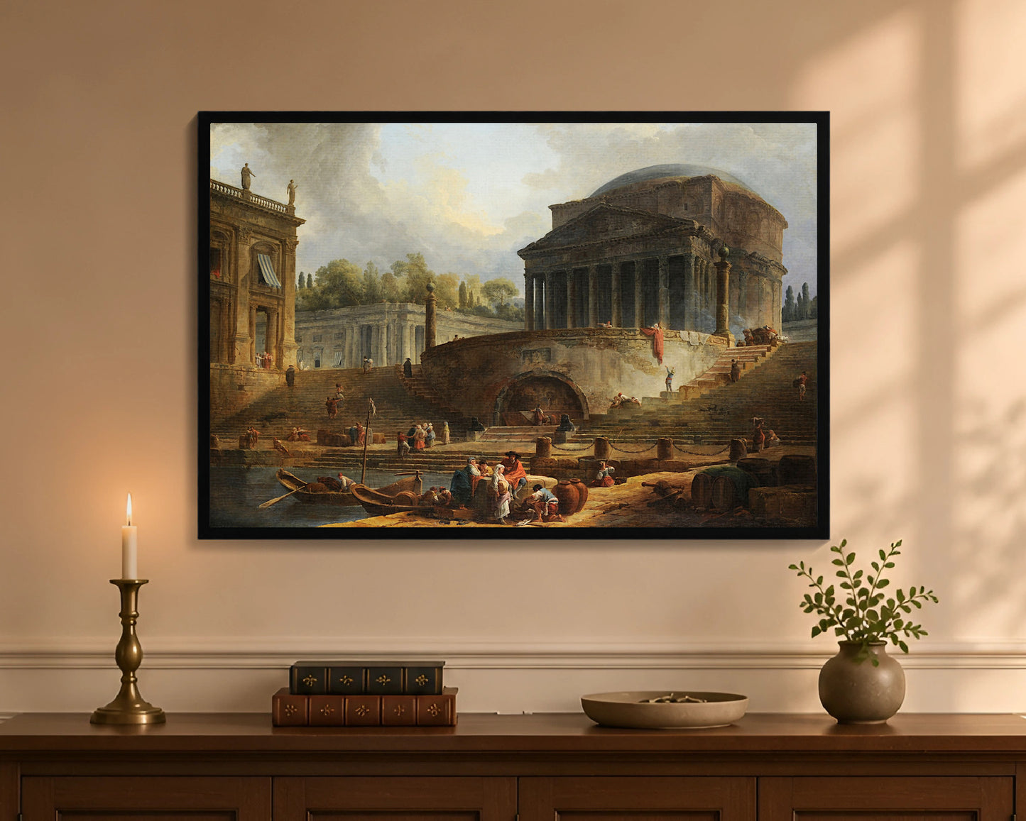 view of the port of ripetta fc 24x36 black