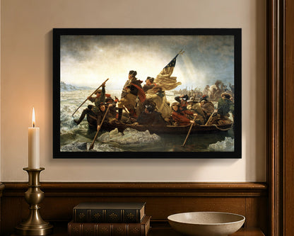 washington crossing the delaware fc 12x18 black