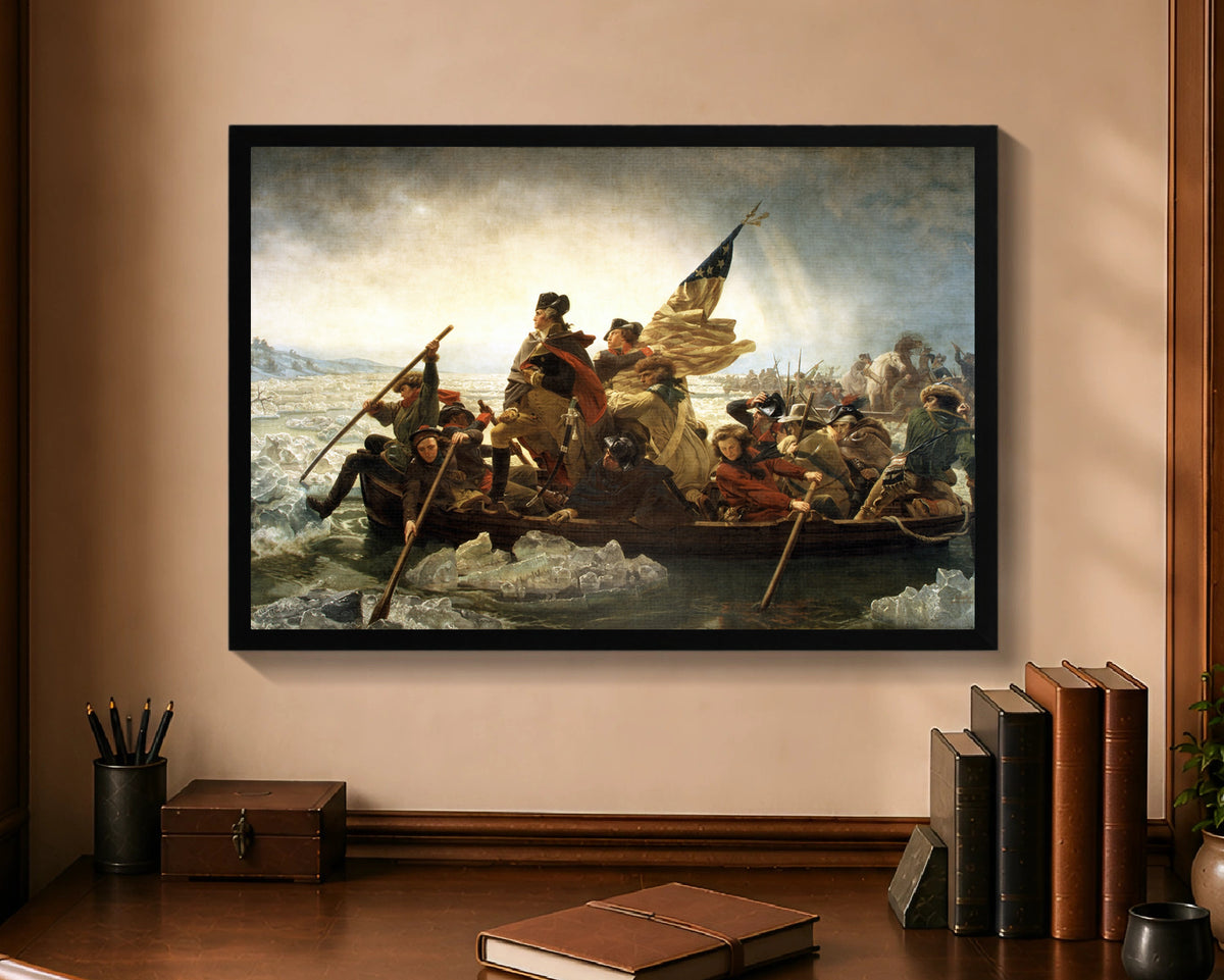 washington crossing the delaware fc 16x24 black
