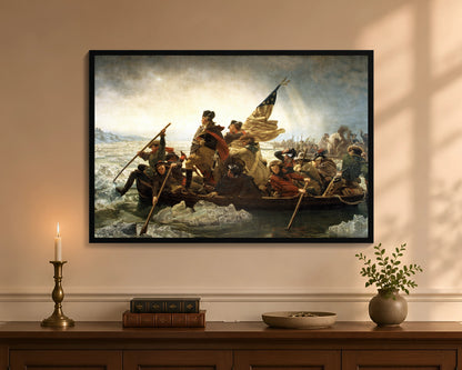 washington crossing the delaware fc 24x36 black
